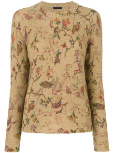 свитер с круглым вырезом и узором  Etro