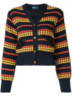 sequin detail striped cardigan Kolor