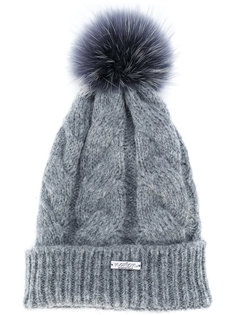 racoon fur pom pom hat Norton