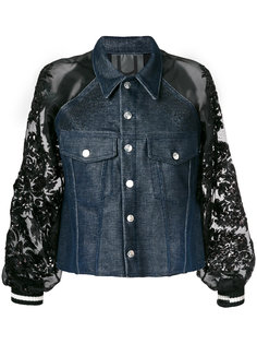 sequin sleeve denim jacket  Aviù