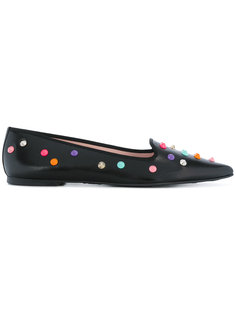 multicolour stud pointed ballerinas Pretty Ballerinas