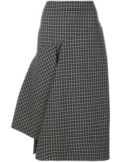 асимметричная юбка в клетку  Marni
