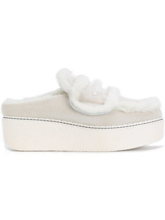 shearling trim platform loafers Flamingos