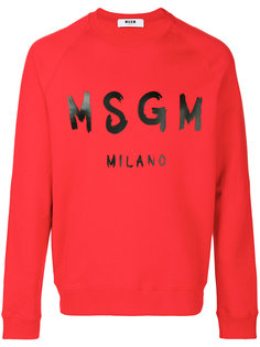 толстовка с принтом-логотипом MSGM