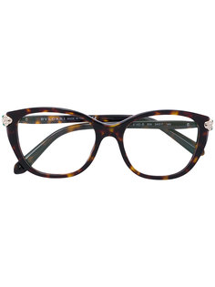 bejewelled tortoiseshell effect glasses Bulgari