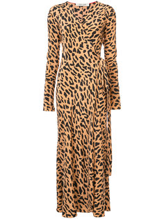 платье с запахом и леопардовым узором Diane Von Furstenberg