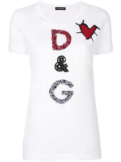 футболка с аппликацией с логотипом Dolce &amp; Gabbana