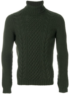 ribbed detail roll neck jumper Drumohr