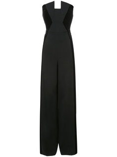 strapless panelled jumpsuit Black Halo