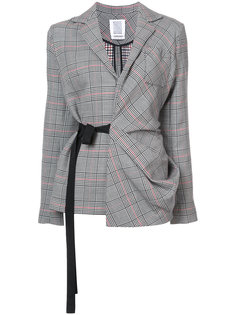 plaid blazer with side tie fastening Rosie Assoulin