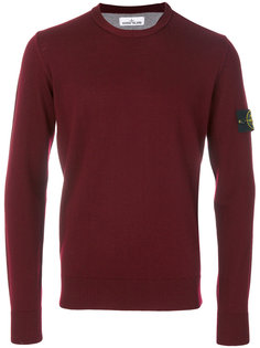 logo embellished crew neck sweater Stone Island
