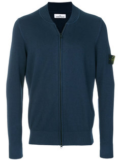 zipped logo embellished cardigan Stone Island