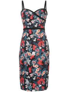 rose print fitted dress Black Halo