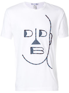 embroidered face T-shirt Comme Des Garçons