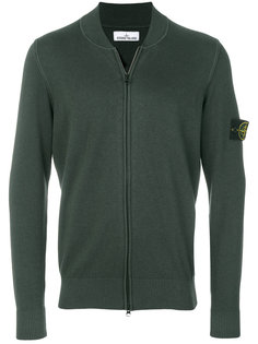 zipped logo embellished cardigan Stone Island