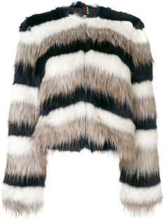 striped fur jacket  Ps By Paul Smith