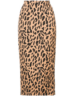 юбка с высокой талией и леопардовым узором Diane Von Furstenberg