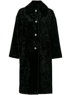 свободное пальто с декорированными пуговицами  Lanvin
