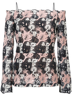 off-shoulder patterned top Yigal Azrouel