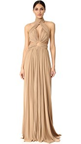 Maria Lucia Hohan Moss Halter Maxi Dress