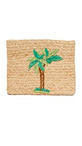 Hat Attack Embroidered Clutch