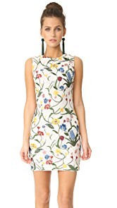 alice + olivia Nat Embroidered Mini Dress