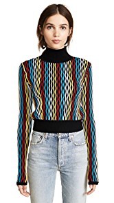 Diane von Furstenberg Cropped Turtleneck Pullover
