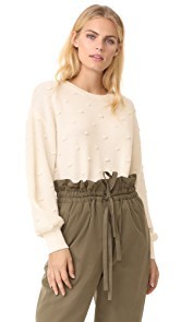TSE Cashmere x Claudia Schiffer Long Sleeve Pullover