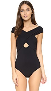 Karla Colletto Wrapping Surplice Neck One Piece