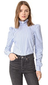 FRAME Ruffle Neck Shirt