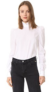 FRAME Ruffle Neck Shirt