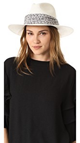 Janessa Leone Marine Short Brimmed Panama Hat