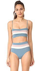 L*Space Reversible Rebel Stripe Bikini Top