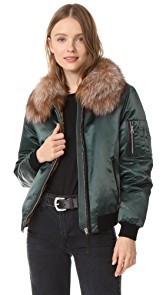 Mackage Rella Satin Bomber Jacket