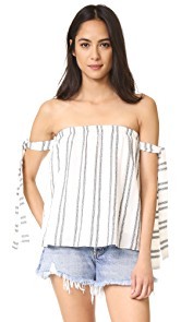 LIV Off the Shoulder Stripe Top