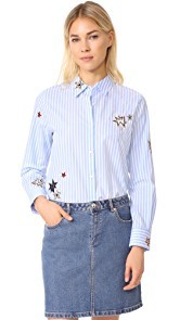 Scotch &amp; Soda/Maison Scotch Stars Button Down Blouse