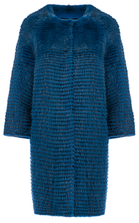 Шуба из меха норки на трикотаже Virtuale Fur Collection
