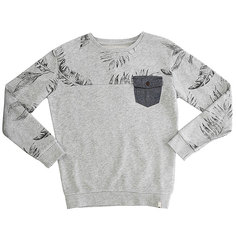 Толстовка классическая детская Quiksilver Mahataocrewyout Light Grey Heather