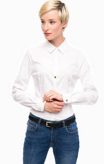 Белая классическая рубашка на пуговицах Trussardi Jeans