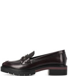 Бордовые кожаные лоферы Tommy Hilfiger