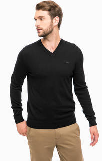 Тонкий шерстяной джемпер с треугольным вырезом Lacoste