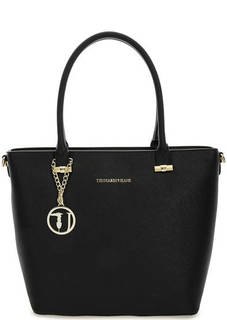 Вместительная сумка черного цвета Trussardi Jeans