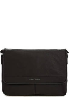 Коричневая сумка с откидным клапаном Trussardi Jeans