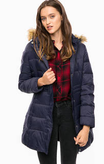 Длинный зимний пуховик с меховой отделкой Wrangler