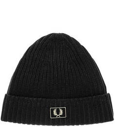 Черная хлопковая шапка Fred Perry