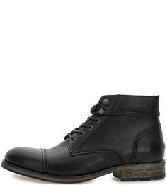 Черные кожаные ботинки Hilfiger Denim