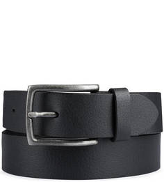 Черный ремень из натуральной кожи Sergio Belotti