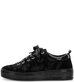 Вельветовые кеды с лаковыми вставками Bronx