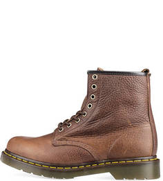 Коричневые кожаные ботинки Dr. Martens