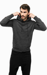 Серая толстовка с капюшоном и карманами Diesel